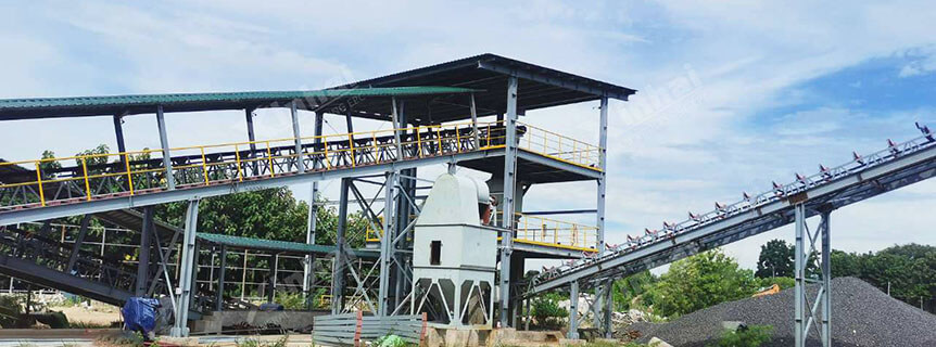 Belt conveyor equipment is working in a mineral dressing plant.jpg